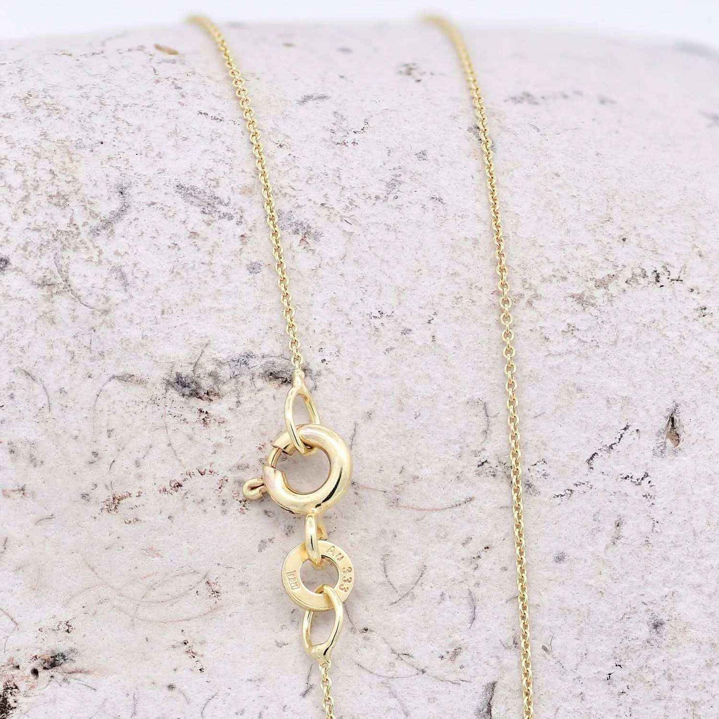 Ankerkette rund Halskette Breite 0,8 mm - 333 - 8 Karat Gold Auswahl - Firma Holzenplotz - Silberketten-Goldketten.de 
