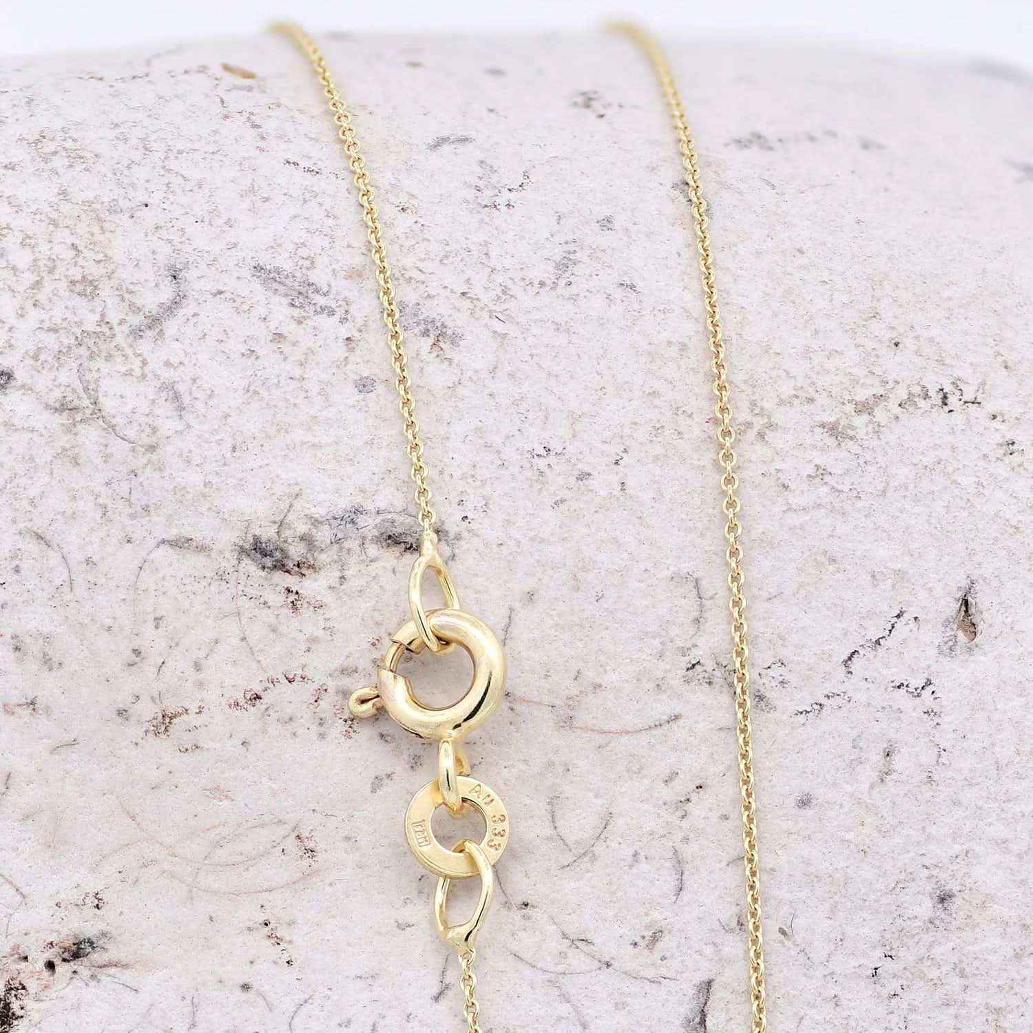 Ankerkette rund Halskette Breite 0,8 mm - 333 - 8 Karat Gold Auswahl - Firma Holzenplotz - Silberketten-Goldketten.de 
