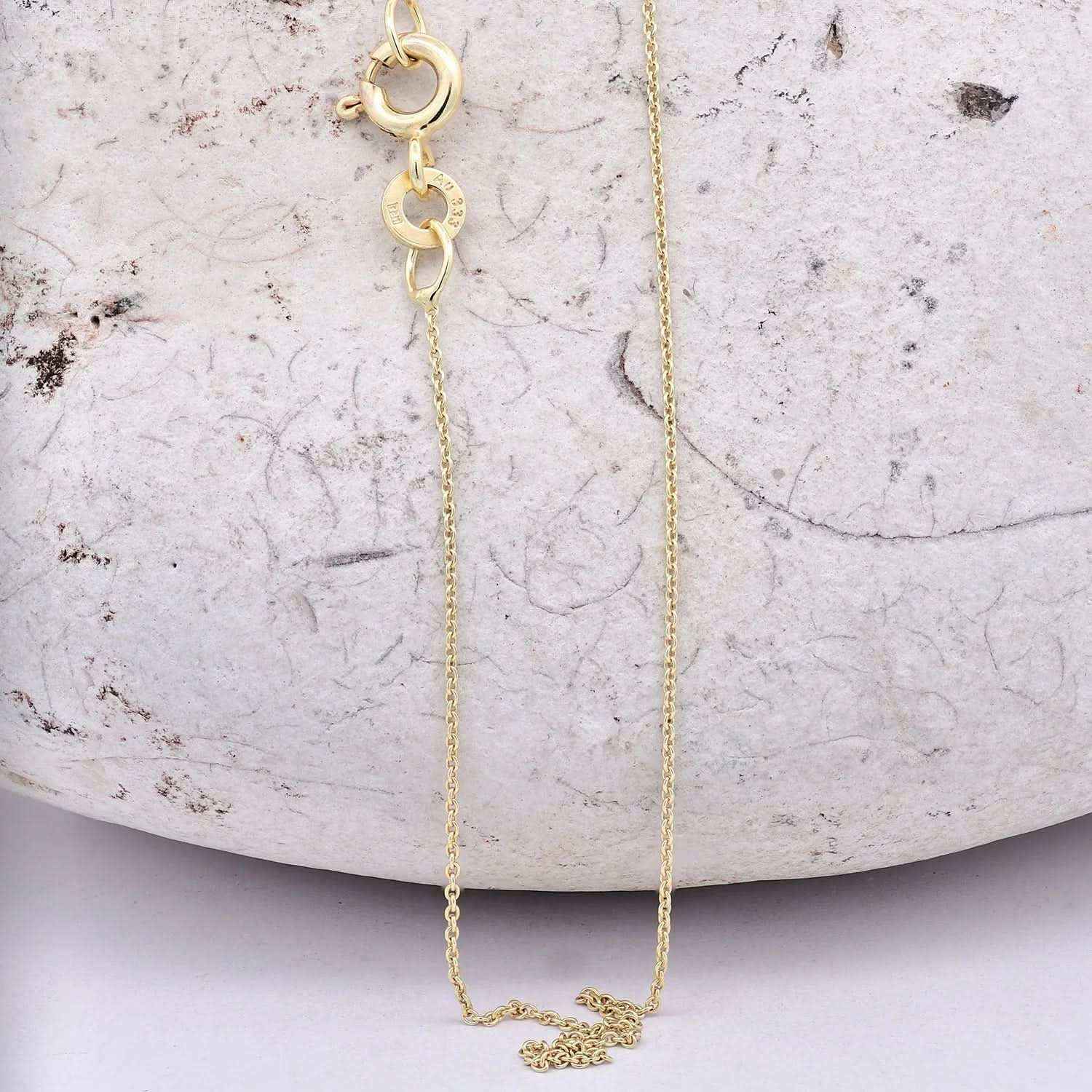 Ankerkette rund Halskette Breite 0,8 mm - 333 - 8 Karat Gold Auswahl - Firma Holzenplotz - Silberketten-Goldketten.de 