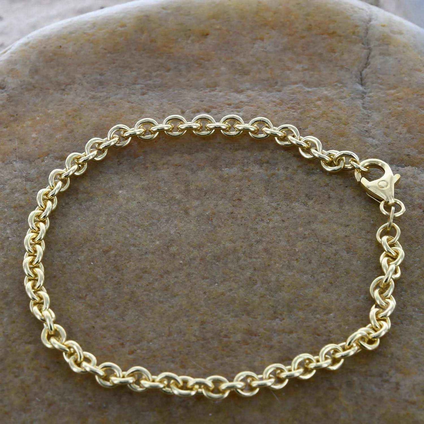 Ankerkette rund Halskette Breite 4,0 mm - 585 - 14 Karat Gold Auswahl - Firma Holzenplotz - Silberketten-Goldketten.de 
