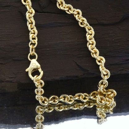 Ankerkette rund Halskette Breite 4,0 mm - 585 - 14 Karat Gold Auswahl - Firma Holzenplotz - Silberketten-Goldketten.de 