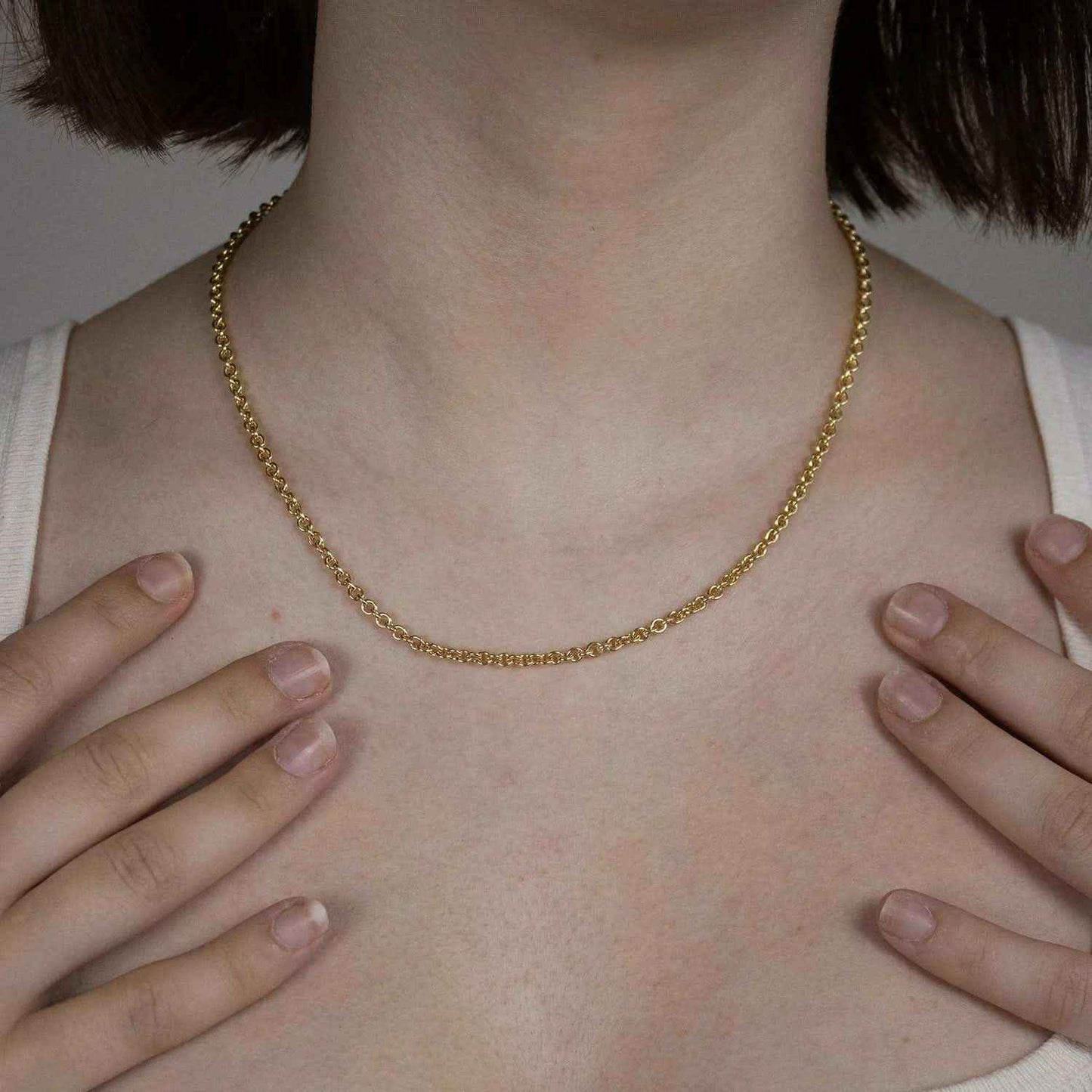 Ankerkette rund Halskette Breite 4,0 mm - 585 - 14 Karat Gold Auswahl - Firma Holzenplotz - Silberketten-Goldketten.de 