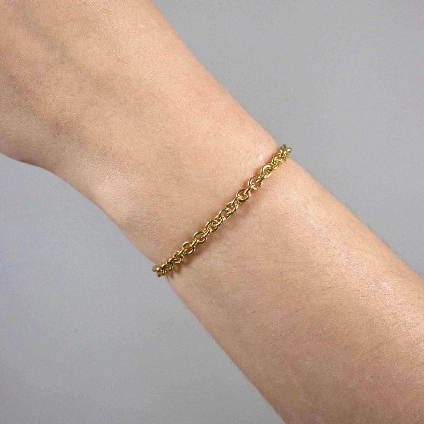 Ankerkette rund Halskette Breite 4,0 mm - 585 - 14 Karat Gold Auswahl - Firma Holzenplotz - Silberketten-Goldketten.de 