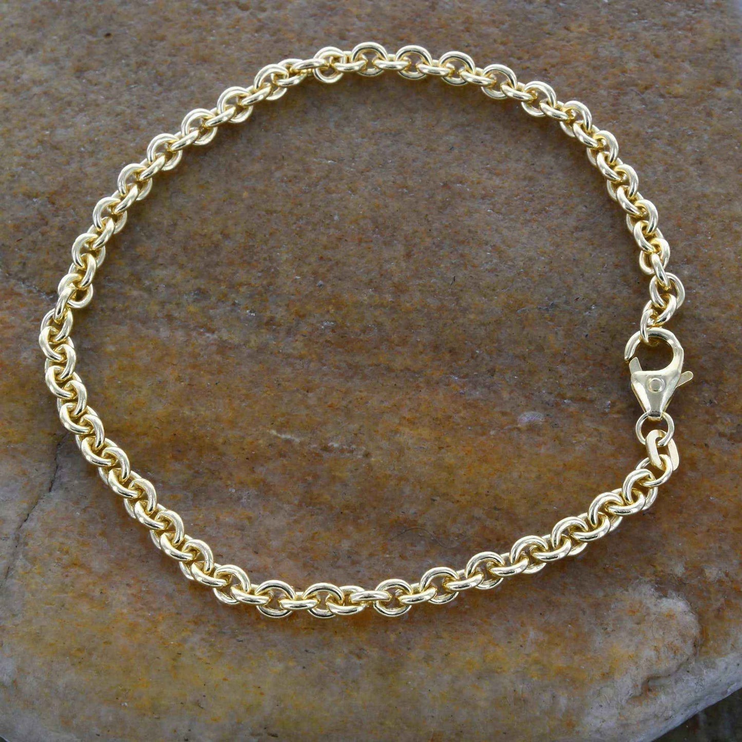 Ankerkette rund Halskette Breite 4,0 mm - 585 - 14 Karat Gold Auswahl - Firma Holzenplotz - Silberketten-Goldketten.de 