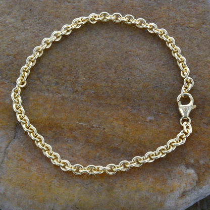 Ankerkette rund Halskette Breite 4,0 mm - 585 - 14 Karat Gold Auswahl - Firma Holzenplotz - Silberketten-Goldketten.de 