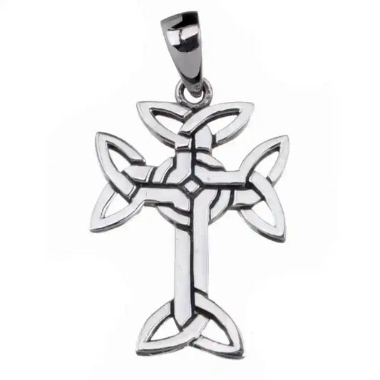 Aran Kreuz Schmuck Anhänger 925er Silber - Kreuze - 30x16mm - Firma Holzenplotz - Silberketten-Goldketten.de 