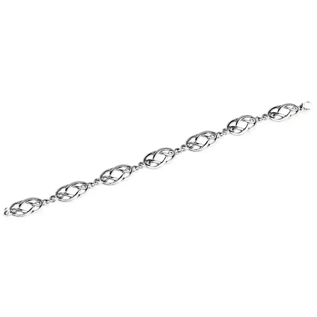 Armkette Celtic Schmuck 925er Silber 18,5 cm Keltischer Knoten Muster Armband