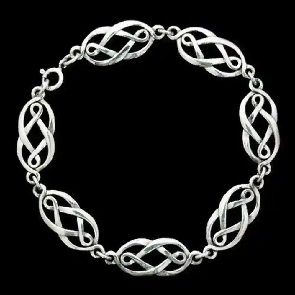 Armkette Celtic Schmuck 925er Silber 18,5 cm Keltischer Knoten Muster Armband