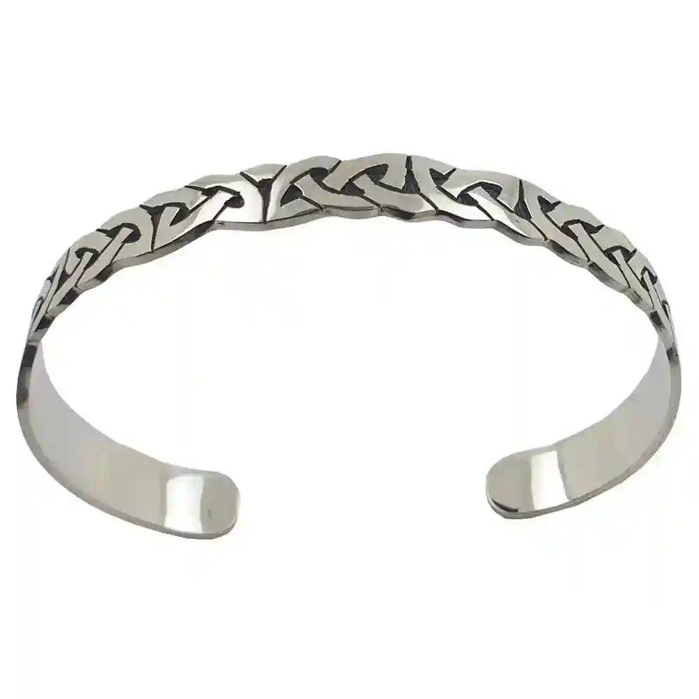 Armreif massiv Silber keltischer Knoten breit 11mm Armband Armkette - Firma Holzenplotz - Silberketten-Goldketten.de 