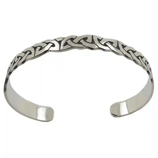 Armreif massiv Silber keltischer Knoten breit 11mm Armband Armkette - Firma Holzenplotz - Silberketten-Goldketten.de 