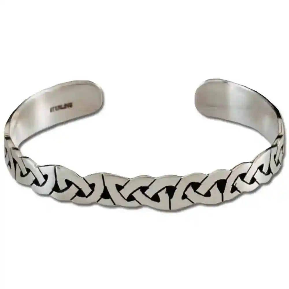 Armreif massiv Silber keltischer Knoten breit 11mm Armband Armkette - Firma Holzenplotz - Silberketten-Goldketten.de 