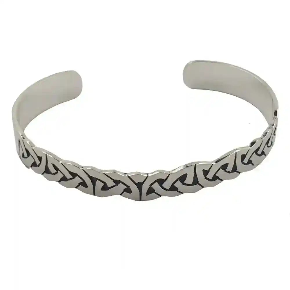 Armreif massiv Silber keltischer Knoten breit 11mm Armband Armkette - Firma Holzenplotz - Silberketten-Goldketten.de 
