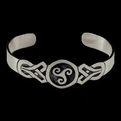Armreif massiv Silber keltischer Knoten breit 20mm Armband Armkette