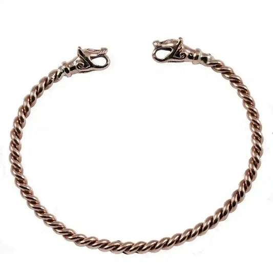 Armreif Wikinger-Wolfsköpfe Bronze Armspange groß