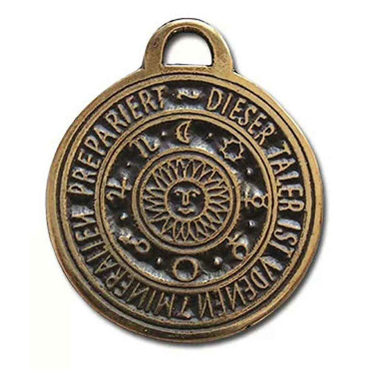 Astrophos Sonnenamulett Anhänger Schmuck Sonne 25x30mm mit Halsband - Firma Holzenplotz - Silberketten-Goldketten.de 