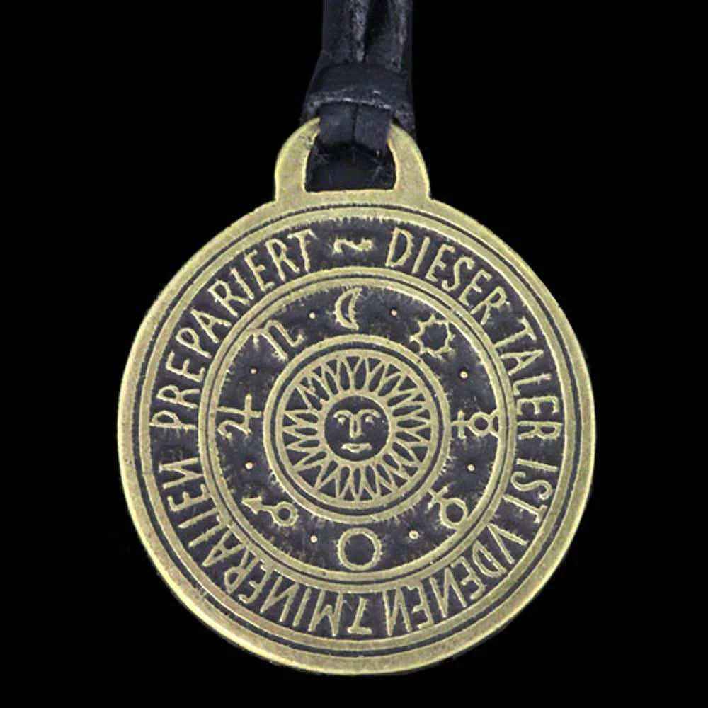 Astrophos Sonnenamulett Anhänger Schmuck Sonne 25x30mm mit Halsband - Firma Holzenplotz - Silberketten-Goldketten.de 