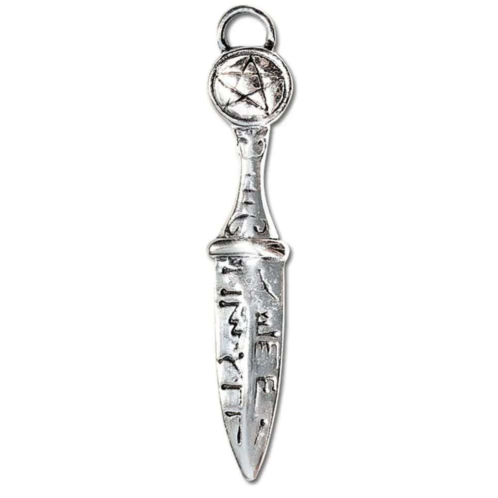 Athame Schmuck Anhänger versilbert mit Kette Satinbeutel 6x40 mm - Firma Holzenplotz - Silberketten - Goldketten.de
