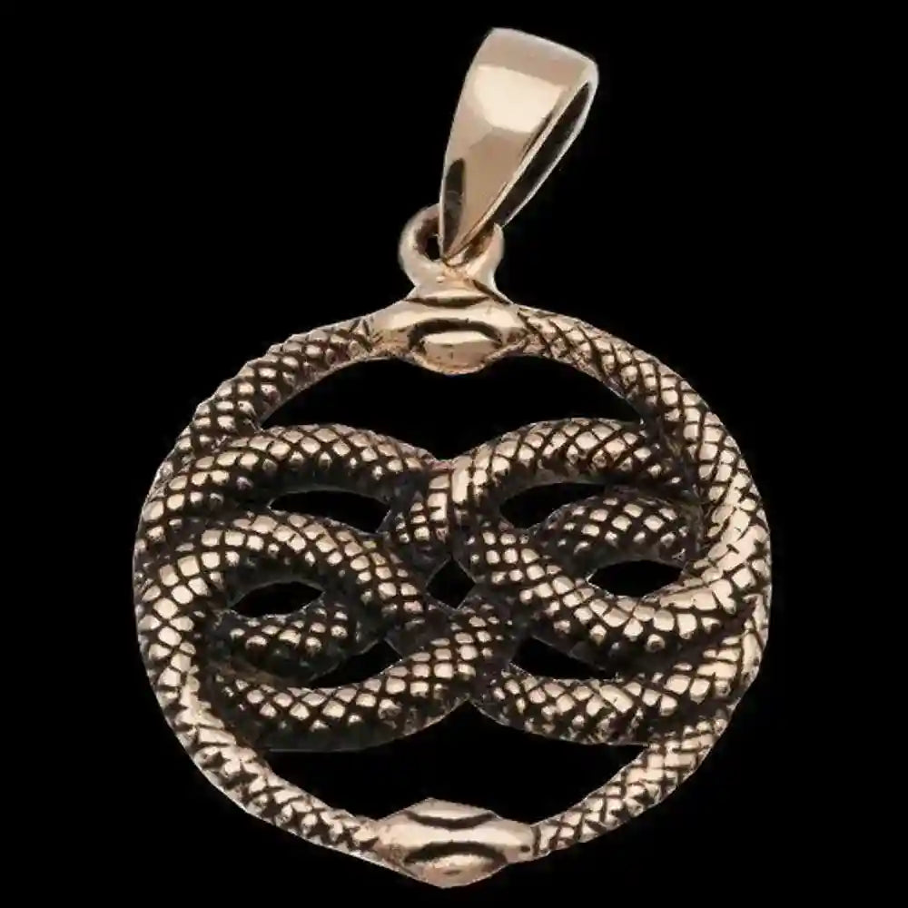 Aurin Schlangen Bronze Anhänger Auryn - Schlangen - 21mm Duchmesser