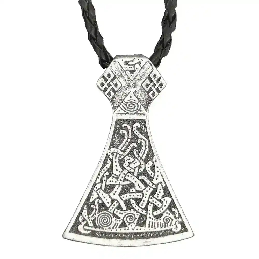 Axt Anhänger Schmuck Wikinger Zinn Viking mit Band Wikinger Axt Zinn