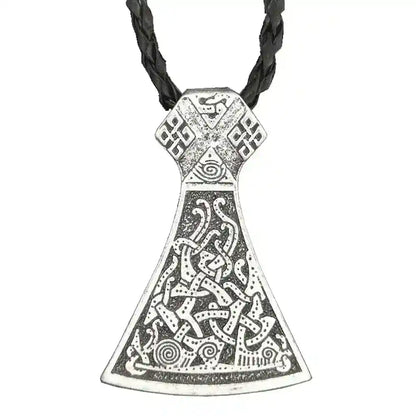 Axt Anhänger Schmuck Wikinger Zinn Viking mit Band Wikinger Axt Zinn