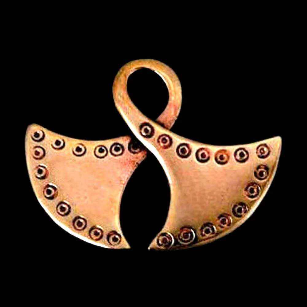 Axt-Blätter Bronze Anhänger Schmuck 44x35mm