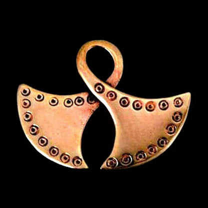 Axt-Blätter Bronze Anhänger Schmuck 44x35mm