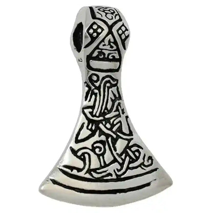 Axt keltisches Muster Schmuck Anhänger 925er Silber - Axt - 32x44mm