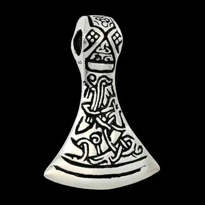 Axt keltisches Muster Schmuck Anhänger 925er Silber - Axt - 32x44mm