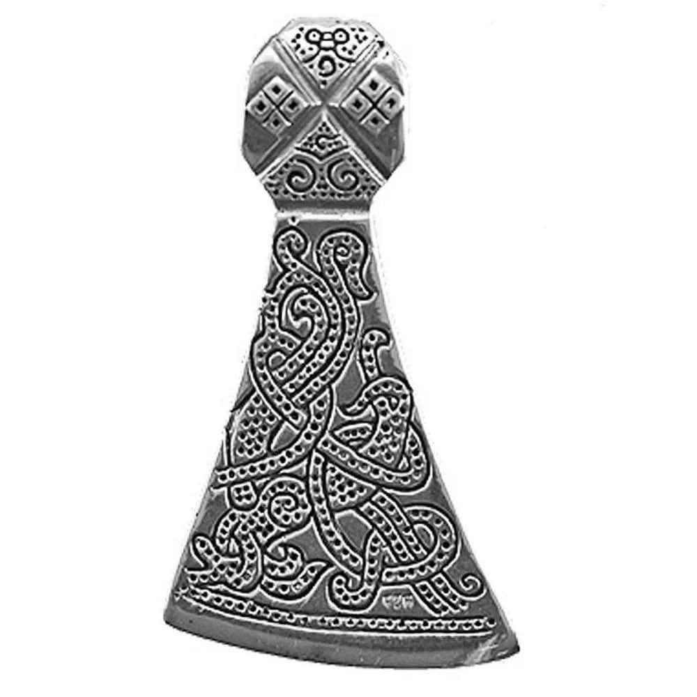 Axtblatt Schmuck Anhänger 925er Silber - Axt , Wikinger - 30x55mm gross Beil