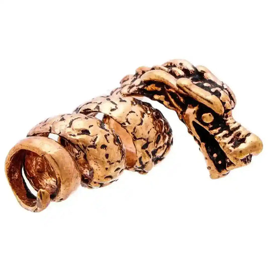 Bartperle und Lockenperle Drache Bronze Schmuck