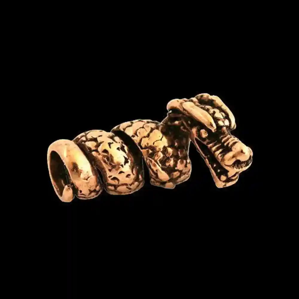 Bartperle und Lockenperle Drache Bronze Schmuck