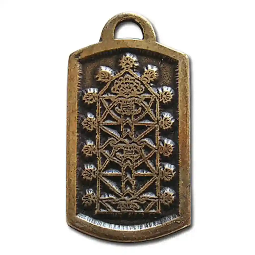 Baum der Weltweisheit aus Bronze Anhänger Schmuck 34x18mm mit Halsband