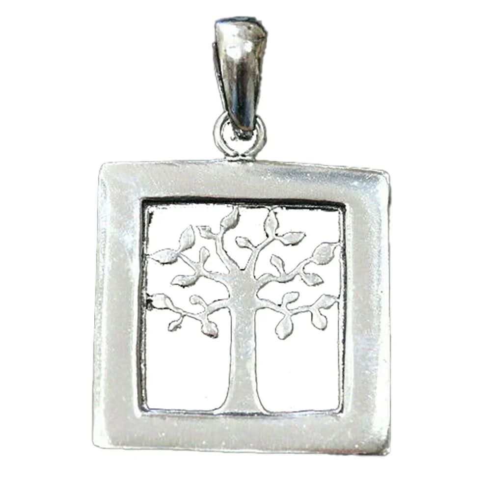 Baum im Rahmen Schmuck Anhänger 925er Silber - Firma Holzenplotz - Silberketten - Goldketten.de