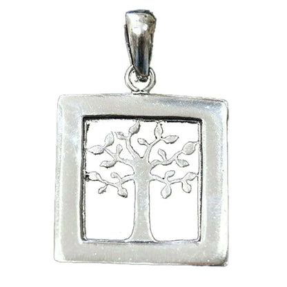 Baum im Rahmen Schmuck Anhänger 925er Silber - Firma Holzenplotz - Silberketten - Goldketten.de