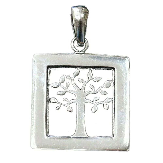 Baum im Rahmen Schmuck Anhänger 925er Silber - Firma Holzenplotz - Silberketten - Goldketten.de