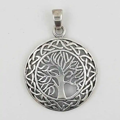 Baum Schmuck Anhänger keltischer Knoten 925er Silber 27 mm Durchmesser