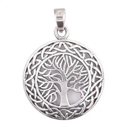 Baum Schmuck Anhänger keltischer Knoten 925er Silber 27 mm Durchmesser