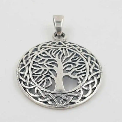 Baum Schmuck Anhänger keltischer Knoten 925er Silber 27 mm Durchmesser