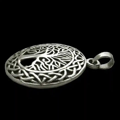 Baum Schmuck Anhänger keltischer Knoten 925er Silber 27 mm Durchmesser