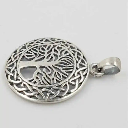 Baum Schmuck Anhänger keltischer Knoten 925er Silber 27 mm Durchmesser