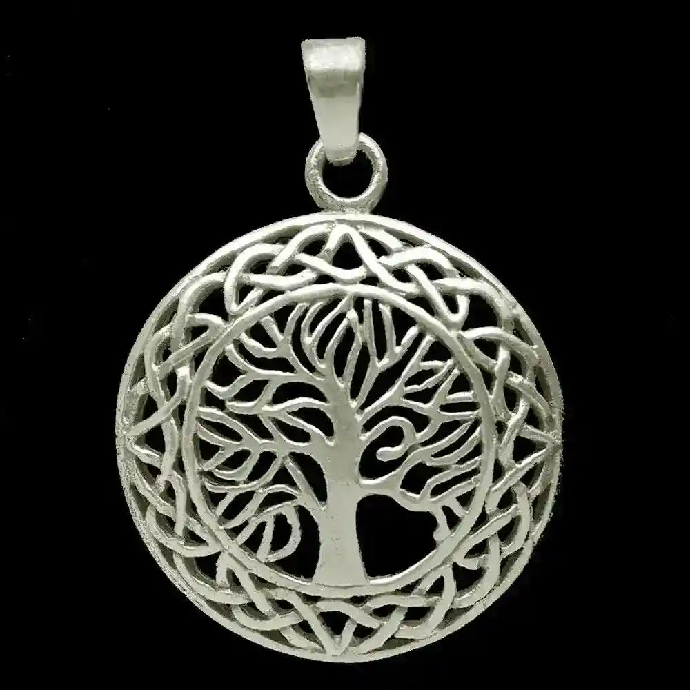 Baum Schmuck Anhänger keltischer Knoten 925er Silber 27 mm Durchmesser