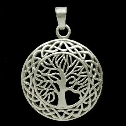 Baum Schmuck Anhänger keltischer Knoten 925er Silber 27 mm Durchmesser