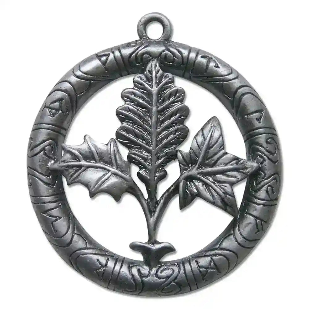 Baumrunen Anhänger Durchmesser : 35mm Elfen Feen  Greenwood mythisch + Halsband 