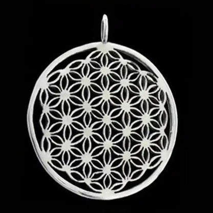 Blume des Lebens Anhänger 925 Silber Flower of Life groß Blume des Leb - Firma Holzenplotz - Silberketten-Goldketten.de 