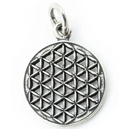 Blume des Lebens Anhänger 925 Silber Flower of Life klein - Blume des Lebens - 25x16mm