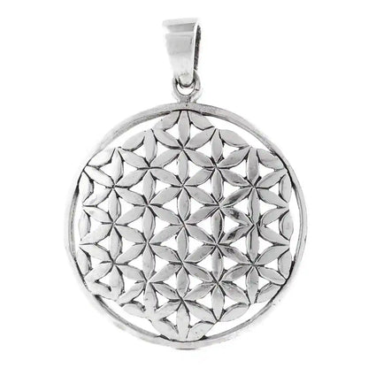 Blume des Lebens Anhänger 925 Silber Flower of Life mittel - Firma Holzenplotz - Silberketten-Goldketten.de 