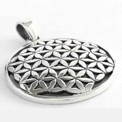 Blume des Lebens Anhänger 925 Silber Flower of Life mittel - Firma Holzenplotz - Silberketten-Goldketten.de 