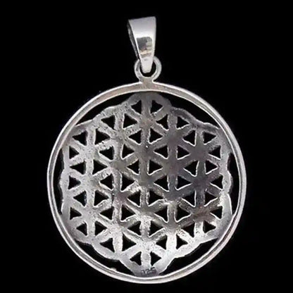 Blume des Lebens Anhänger 925 Silber Flower of Life mittel - Firma Holzenplotz - Silberketten-Goldketten.de 