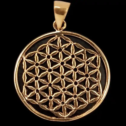 Blume des Lebens  Anhänger Bronze Schmuck Kraft Energie Licht Liebe