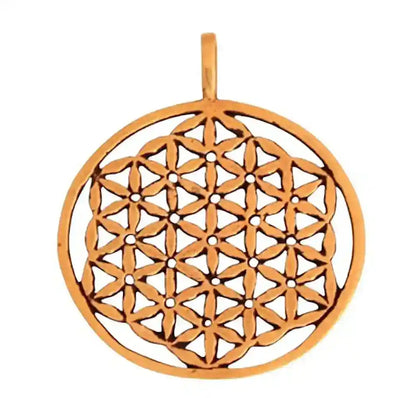 Blume des Lebens  Anhänger Bronze Schmuck Kraft Energie Licht Liebe